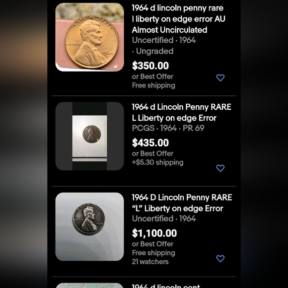 1964 D Penny Very Rare with Error - Picture 4 of 4